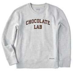 Women's Chocolate Lab Arch Simply True Fleece Crew