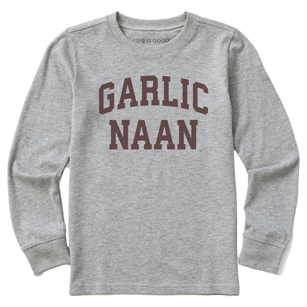 Kids Garlic Naan Arch Long Sleeve Crusher Tee