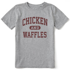 Kids Chicken and Waffles Arch Short Sleeve Crusher Tee