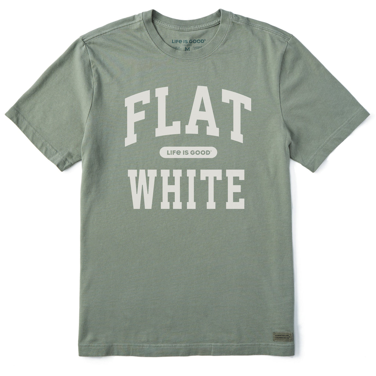 Men's Flat White Arch Short Sleeve Crusher Tee