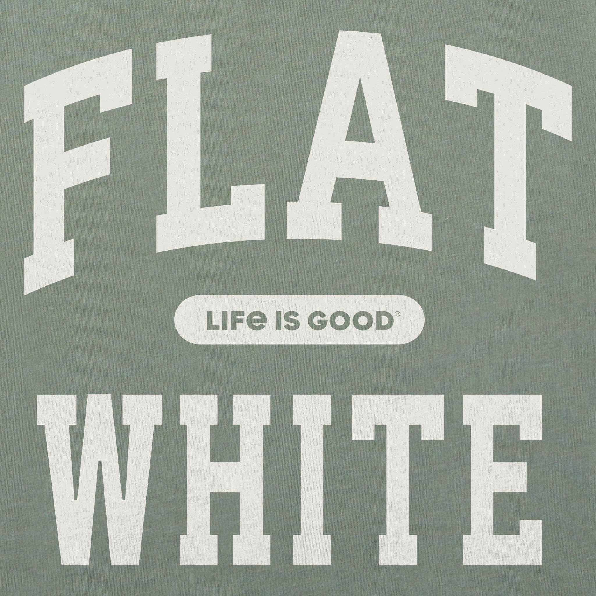Men's Flat White Arch Short Sleeve Crusher Tee
