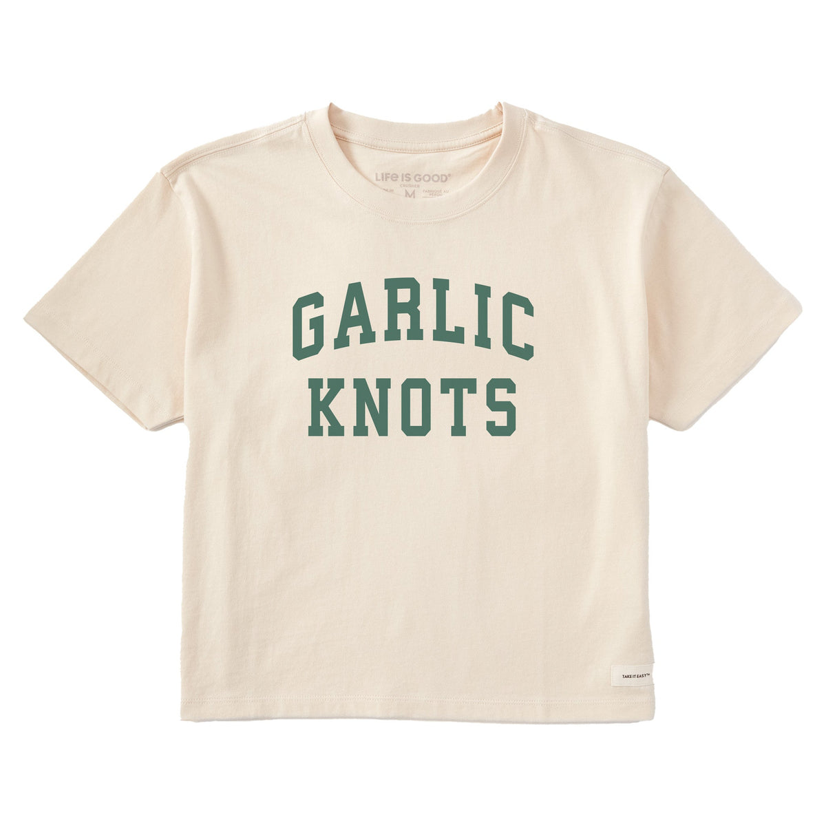Women's Garlic Knots Arch Short Sleeve Crusher Boxy Tee