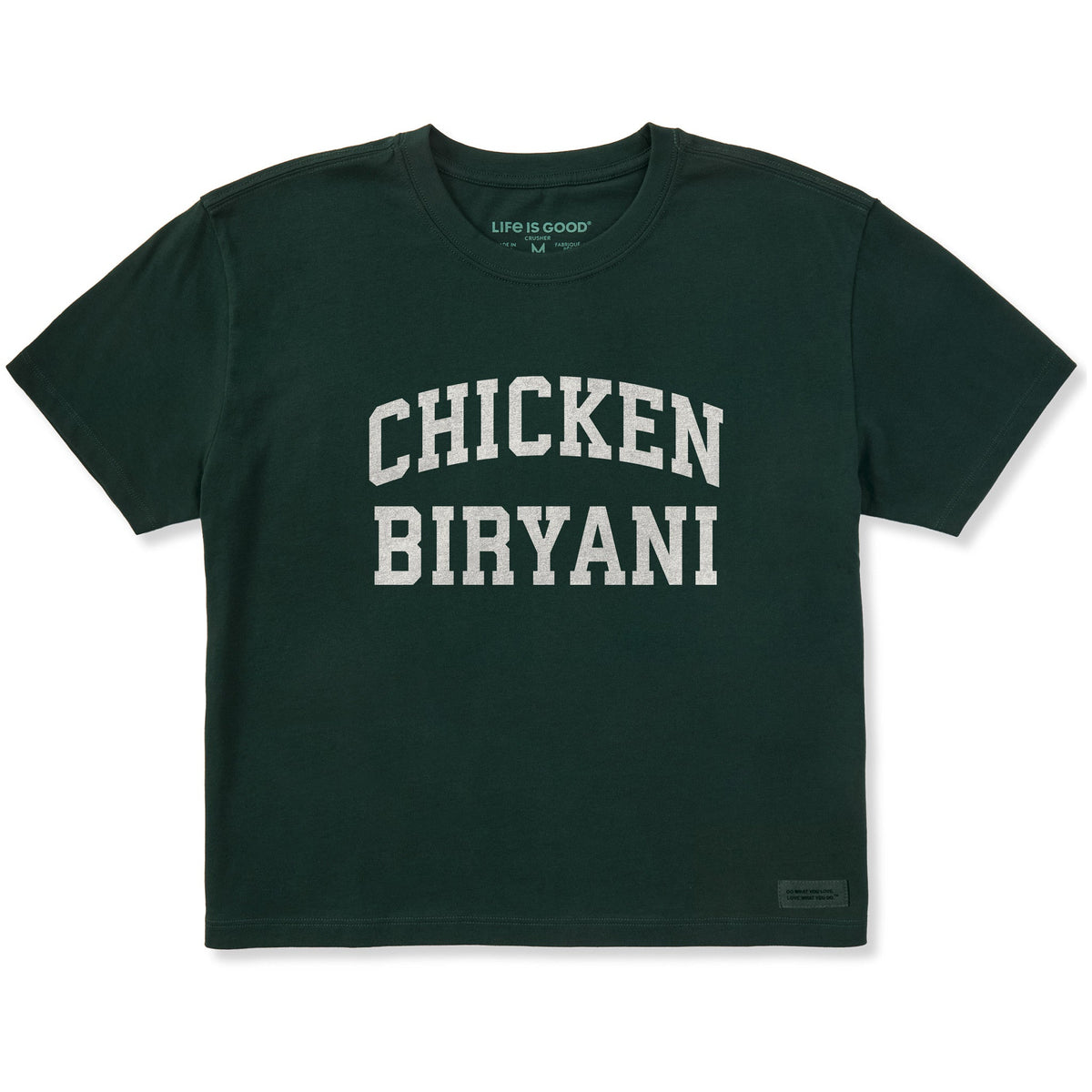 Women's Chicken Biryani Arch Short Sleeve Crusher Boxy Tee