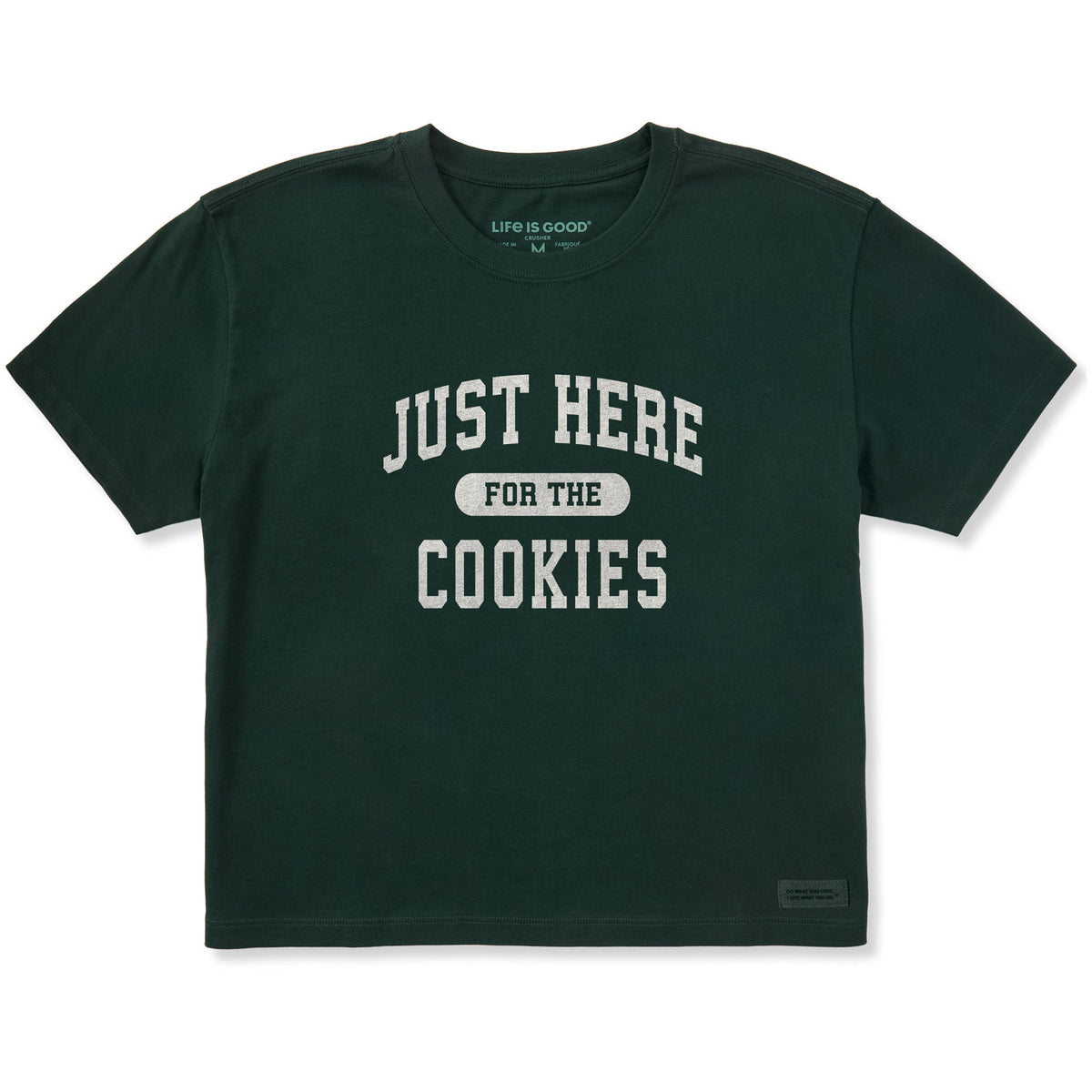 Women's Just Here for the Cookies Short Sleeve Crusher Boxy Tee