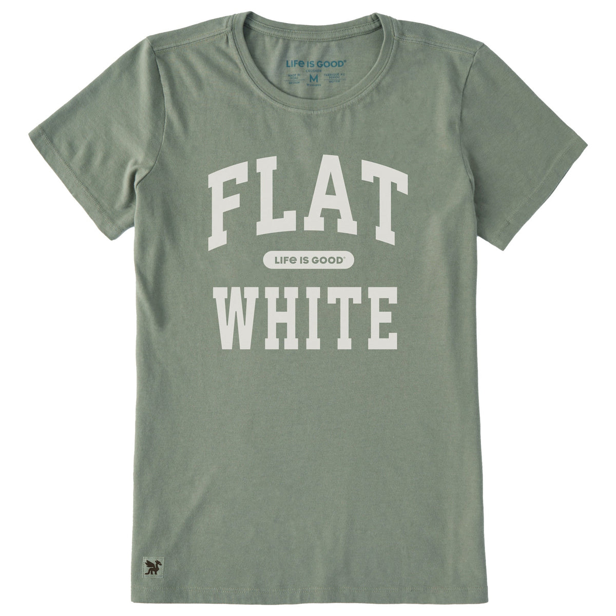 Women's Flat White Arch Short Sleeve Crusher Tee