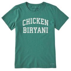 Women's Chicken Biryani Arch Short Sleeve Crusher Tee