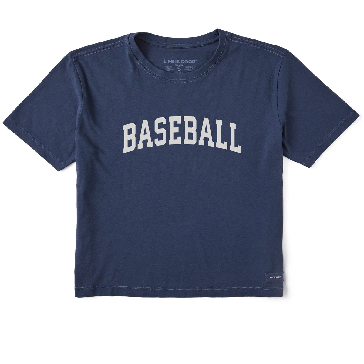 Women's A Baseball Arch Short Sleeve Crusher Boxy Tee