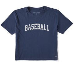 Women's A Baseball Arch Short Sleeve Crusher Boxy Tee