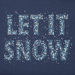 Women's Let it Snow Sparkle Long Sleeve Crusher Boxy Tee