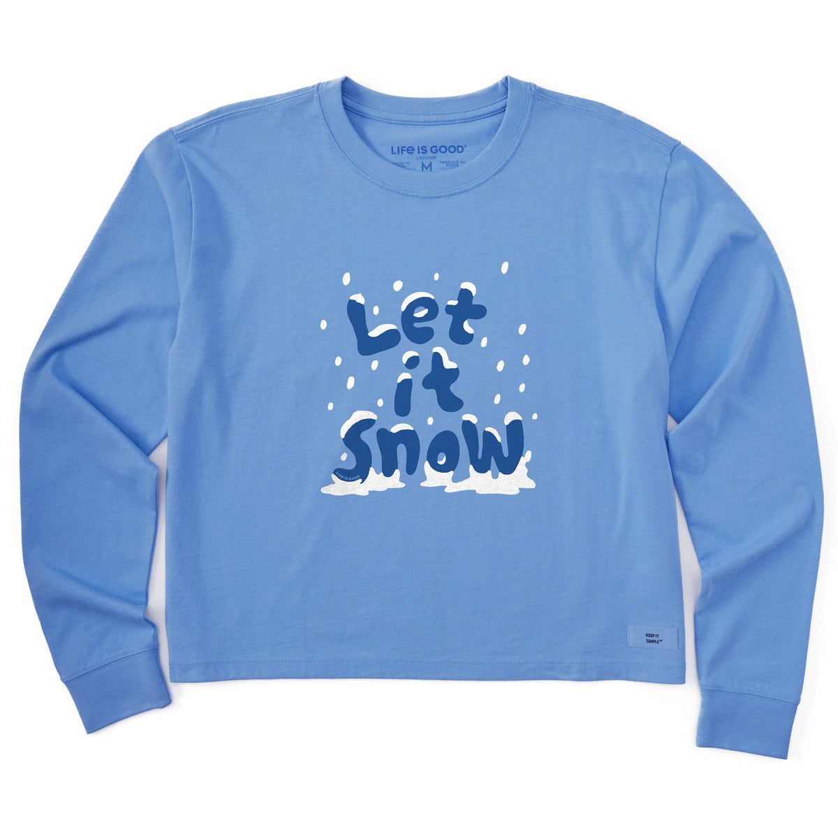 Women's Let it Snow Stack Long Sleeve Crusher Boxy Tee