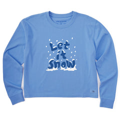 Women's Let it Snow Stack Long Sleeve Crusher Boxy Tee