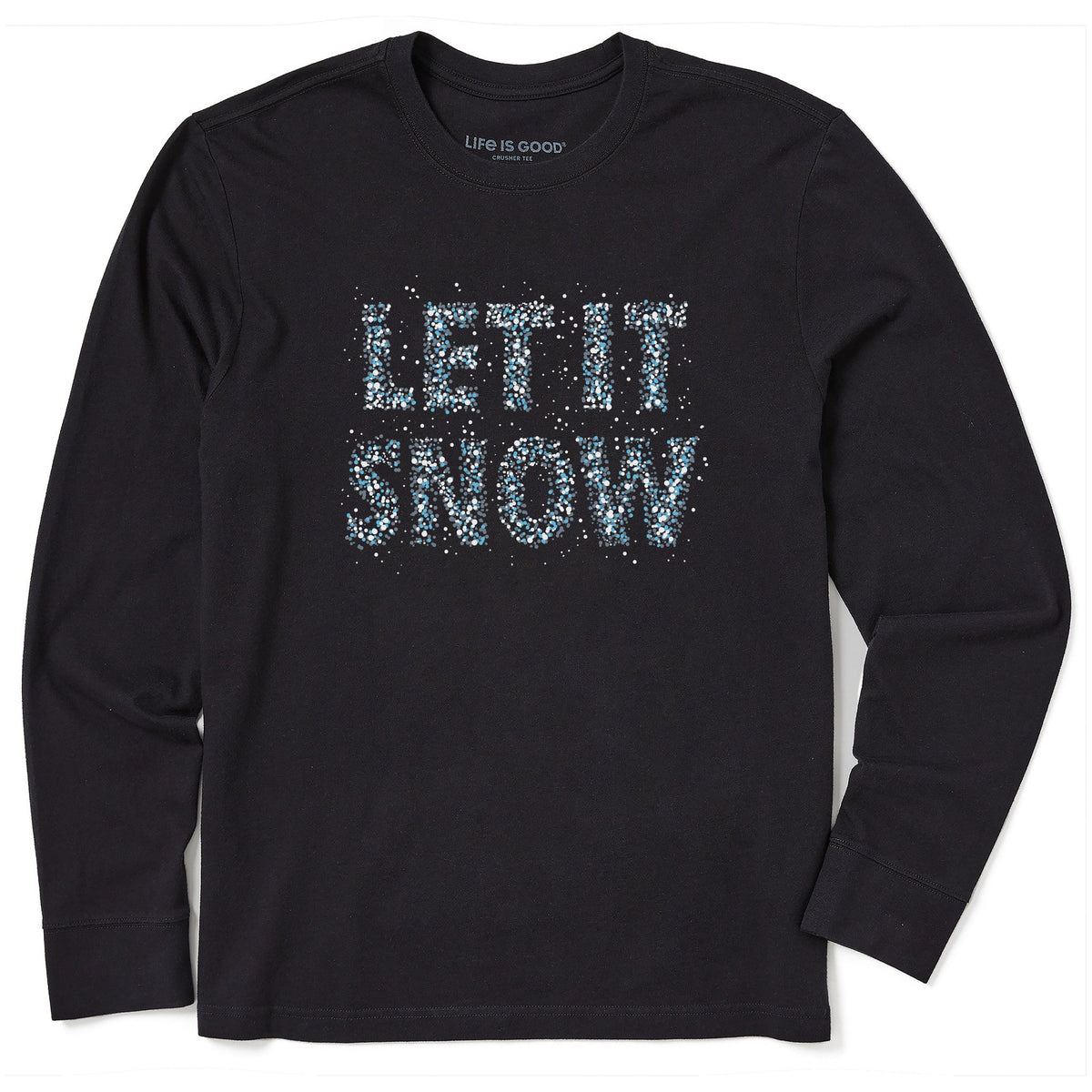 Men's Let it Snow Sparkle Long Sleeve Crusher Tee