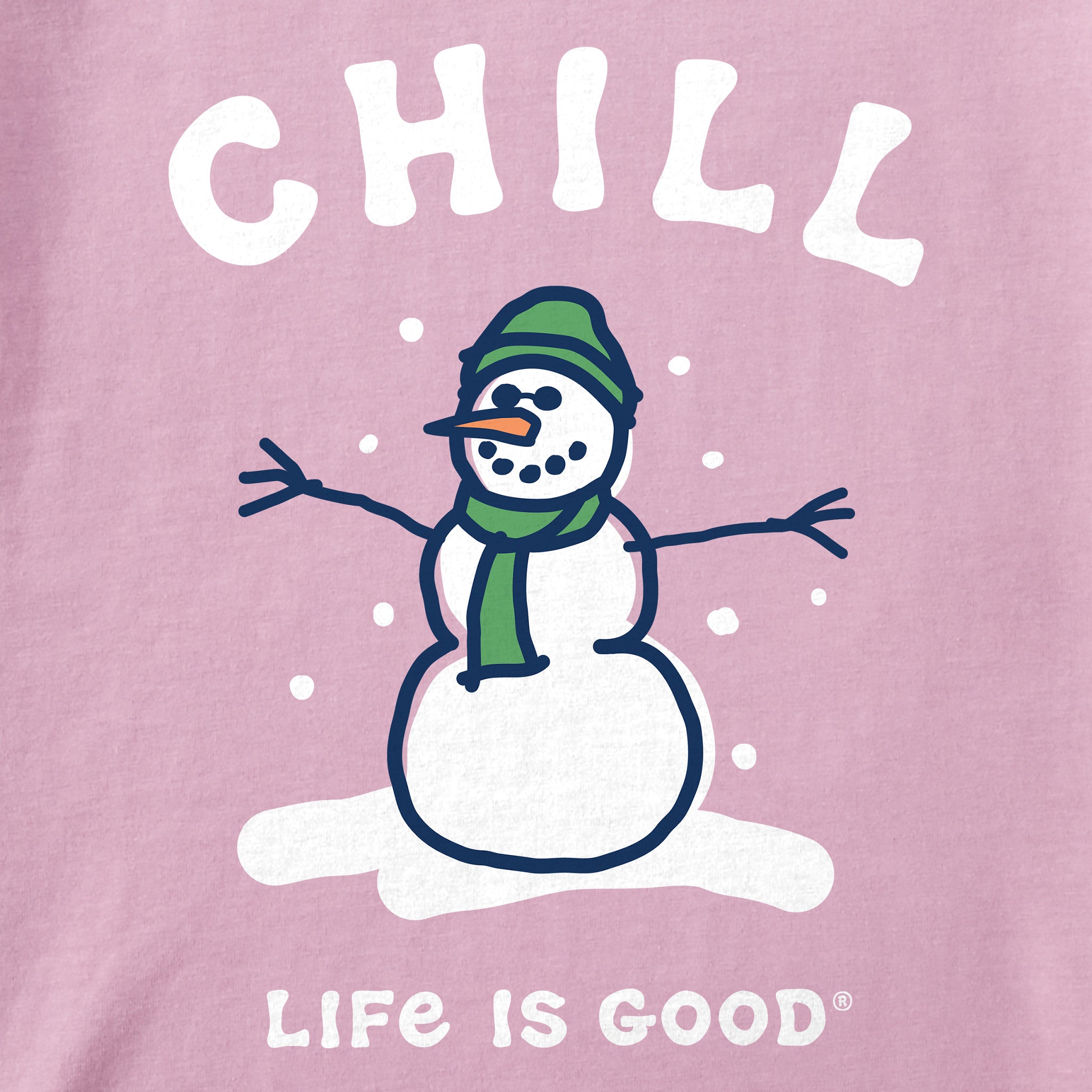 Kids Chill Snowman Long Sleeve Crusher Tee