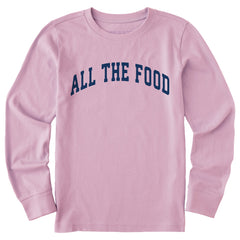 Kids All the Food Arch Long Sleeve Crusher Tee