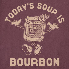 Men's Today's Soup is Bourbon Long Sleeve Crusher Tee