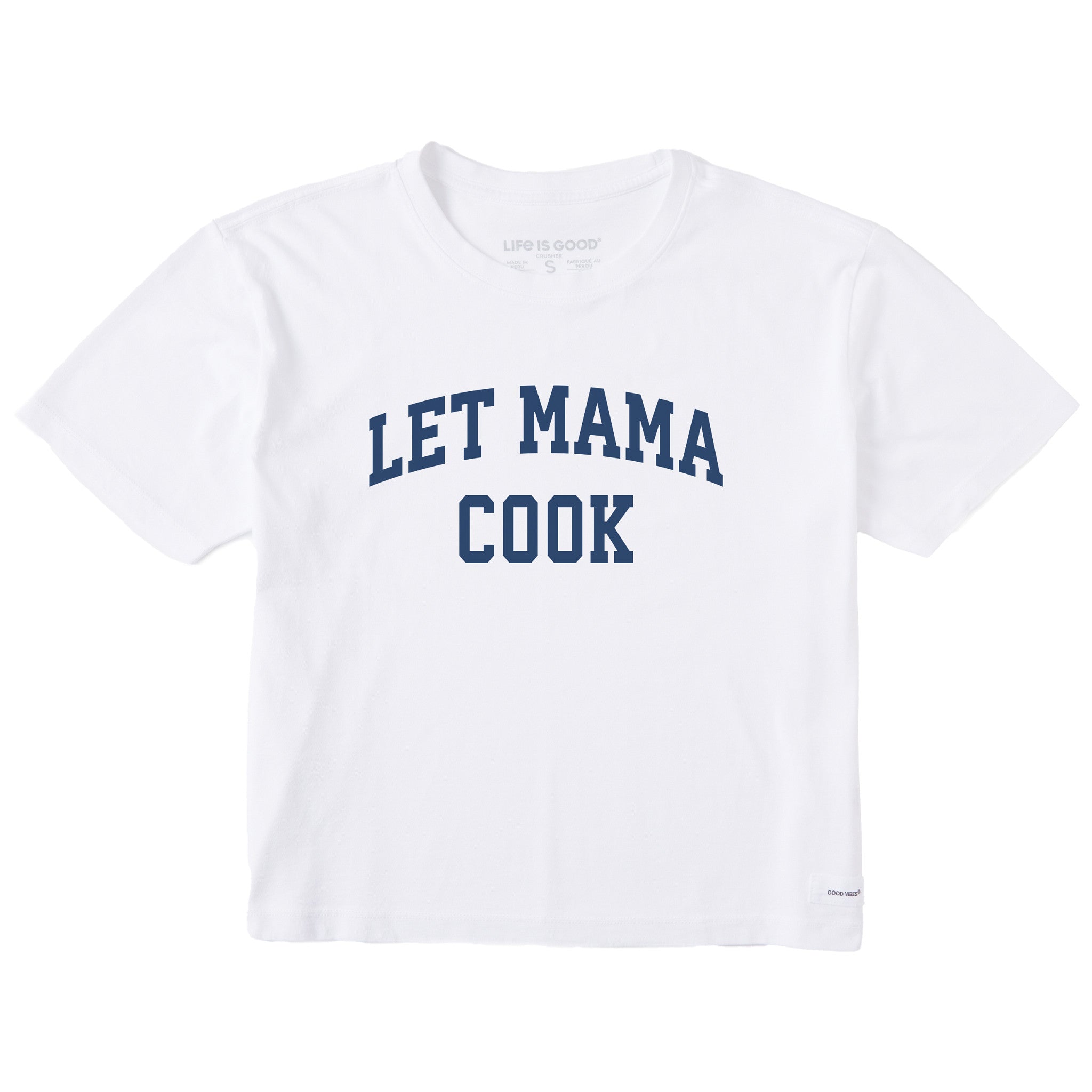 Women's Let Mama Cook Arch Short Sleeve Crusher Boxy Tee
