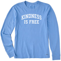 Women's Kindness is Free Arch Long Sleeve Crusher Tee
