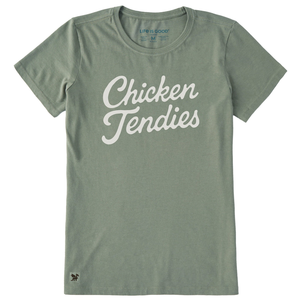 Women's Chicken Tendies Script Short Sleeve Crusher Tee