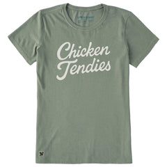 Women's Chicken Tendies Script Short Sleeve Crusher Tee