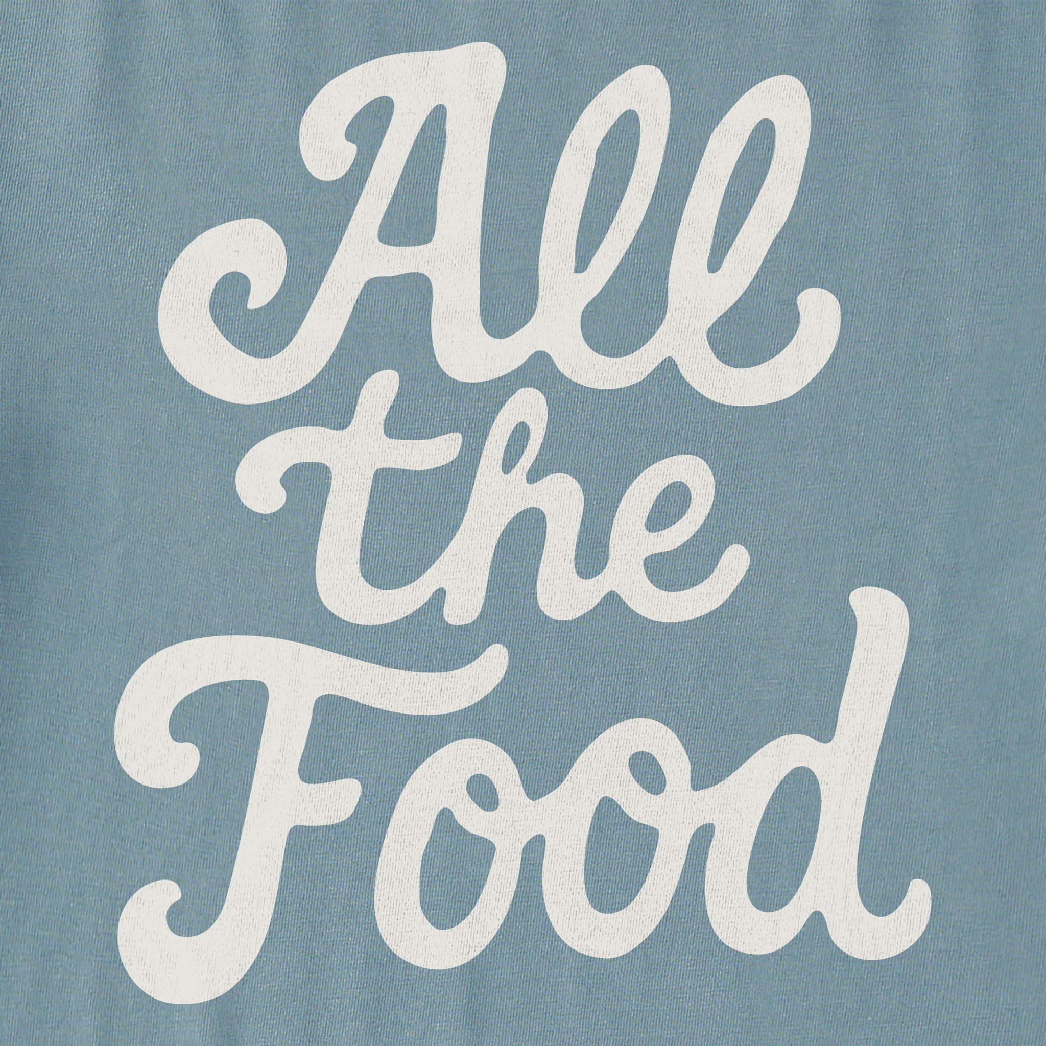 Women's All the Food Script Long Sleeve Crusher Boxy Tee