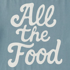Women's All the Food Script Long Sleeve Crusher Boxy Tee