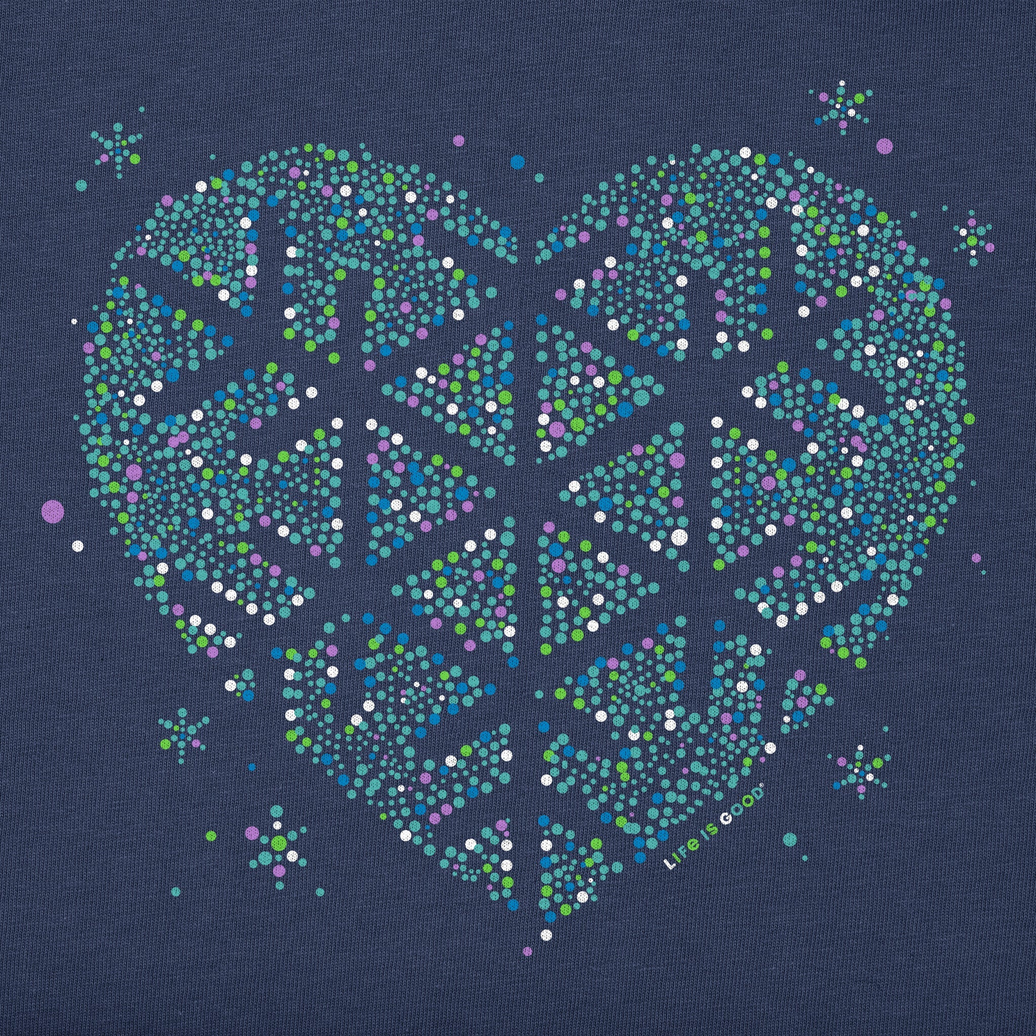 Women's Heart Snowflake Long Sleeve Crusher Boxy Tee