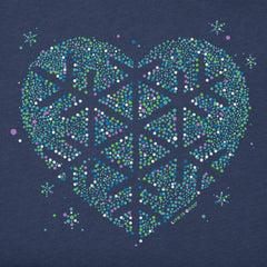 Women's Heart Snowflake Long Sleeve Crusher Boxy Tee