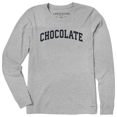 Women's Chocolate Arch Long Sleeve Crusher Tee