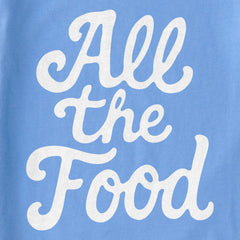 Women's All the Food Script Long Sleeve Crusher Tee