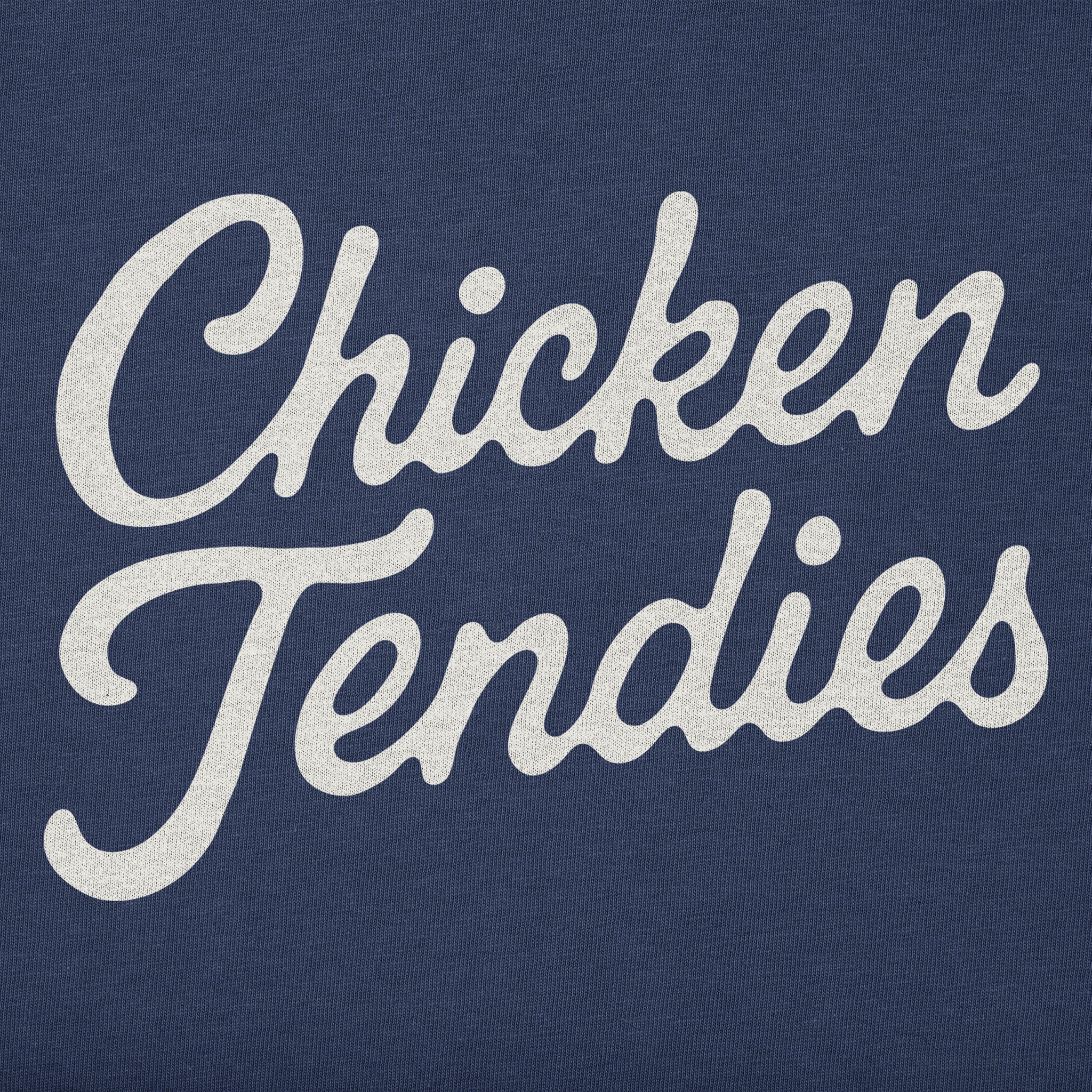 Toddler Chicken Tendies Script Short Sleeve Crusher Tee