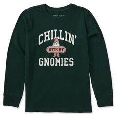 Kids Chillin' with my Gnomies Arch Long Sleeve Crusher Tee