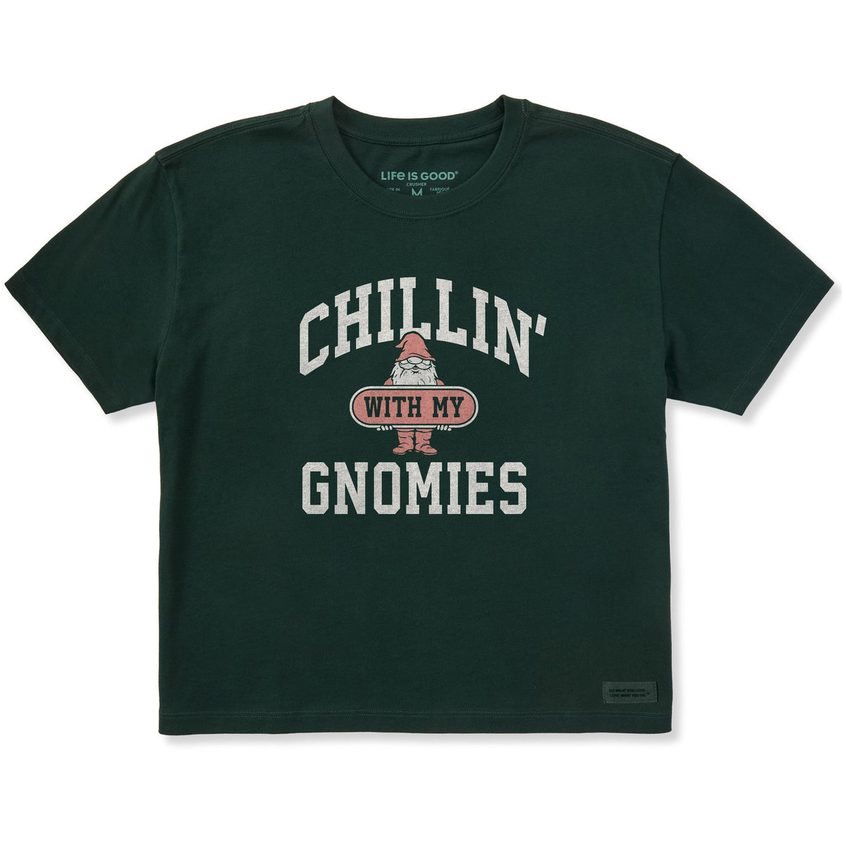 Women's Chillin' with my Gnomies Arch Short Sleeve Crusher Boxy Tee