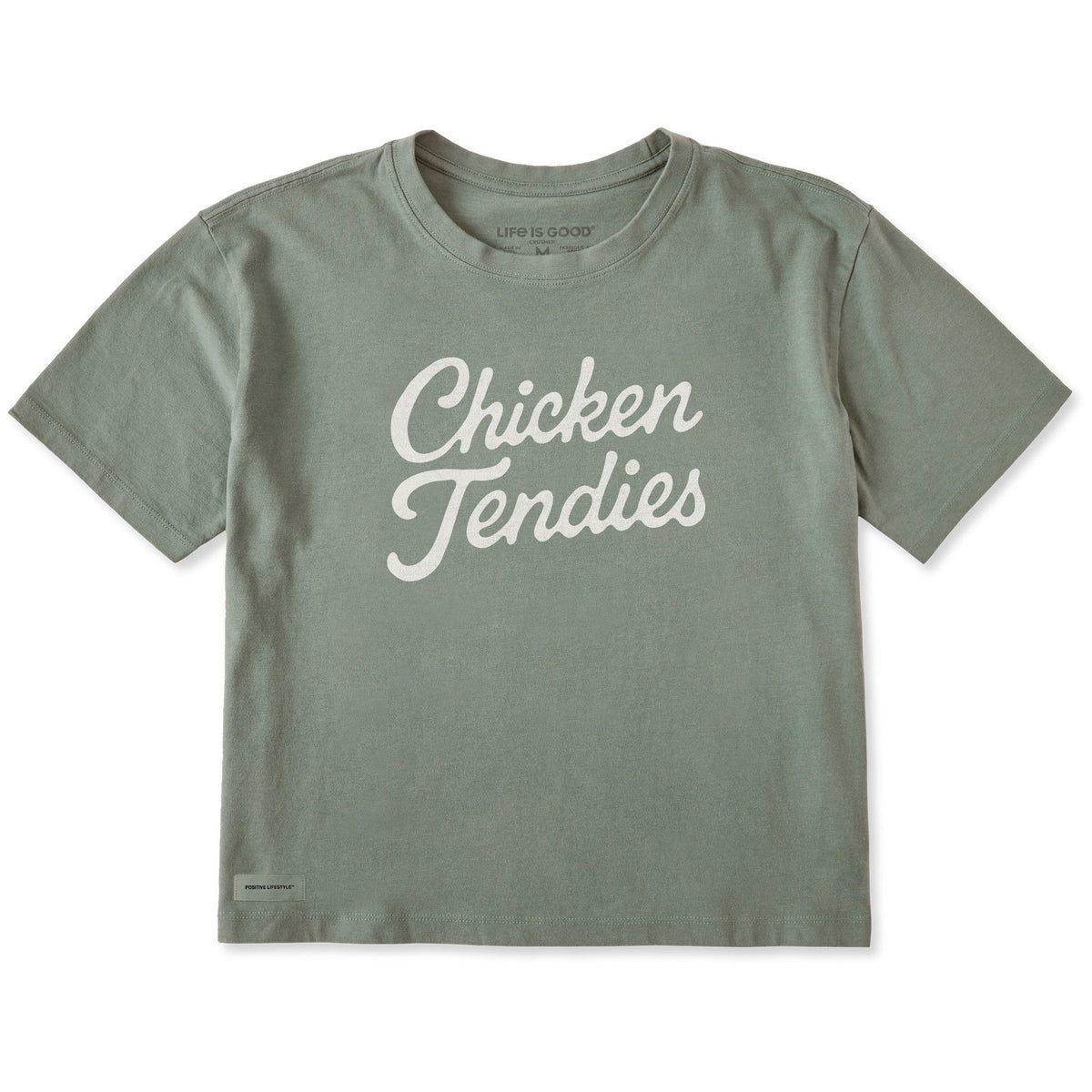 Women's Chicken Tendies Script Short Sleeve Crusher Boxy Tee