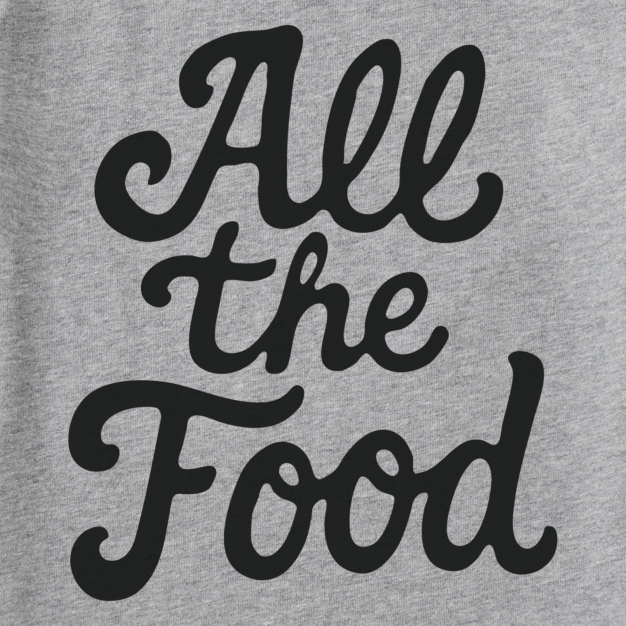 Men's All the Food Script Long Sleeve Crusher Tee