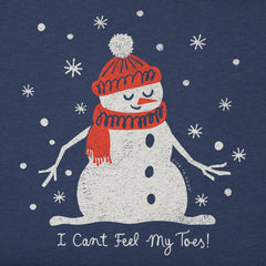 Men's I Can't Feel My Toes Snowman Long Sleeve Crusher Tee
