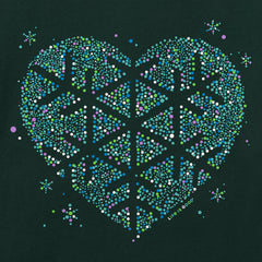 Women's Heart Snowflake Long Sleeve Crusher Vee