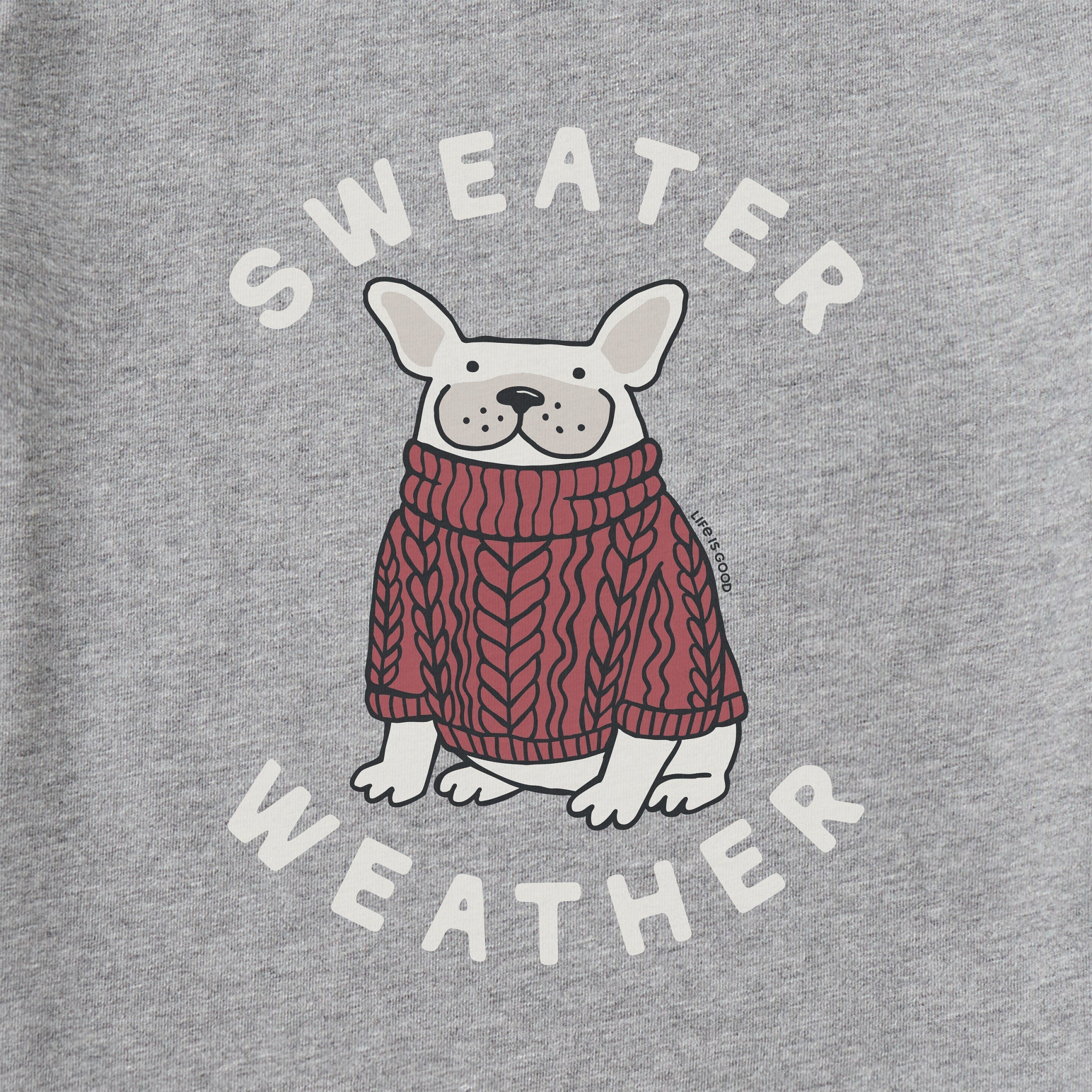 Kids Sweater Weather Frenchie Long Sleeve Crusher Tee
