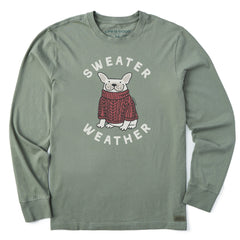 Men's Sweater Weather Frenchie Long Sleeve Crusher Tee