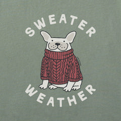 Men's Sweater Weather Frenchie Long Sleeve Crusher Tee