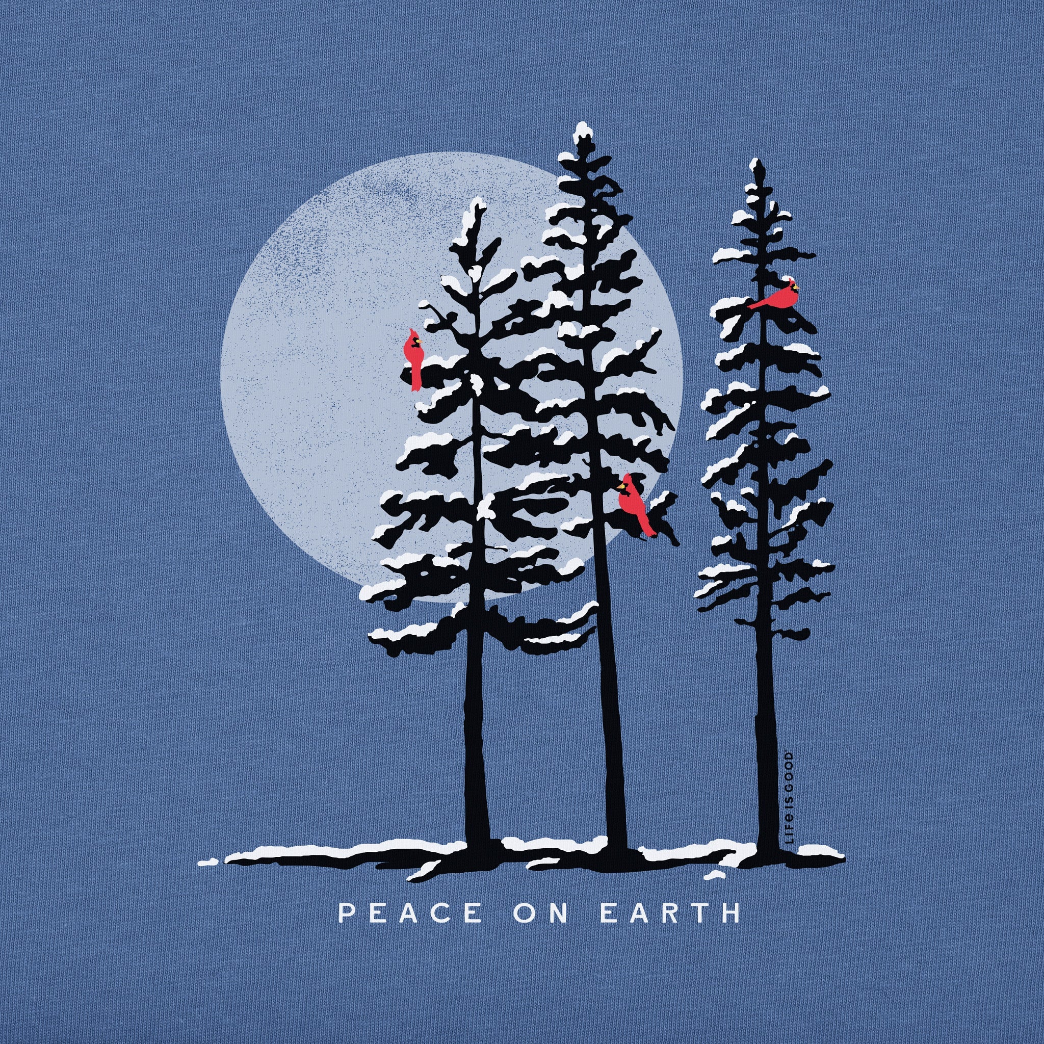 Men's Peace on Earth Cardinals Long Sleeve Crusher Tee