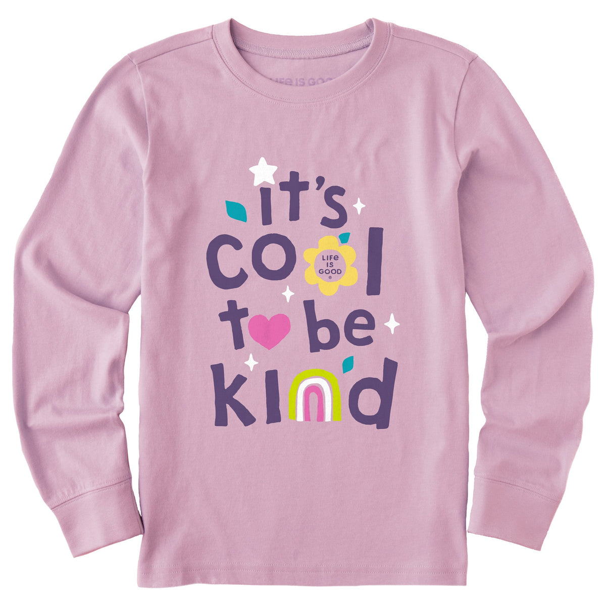 Kids Cool To Be Kind Long Sleeve Crusher Tee
