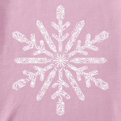 Kids Contrast Snowflake Long Sleeve Crusher Tee