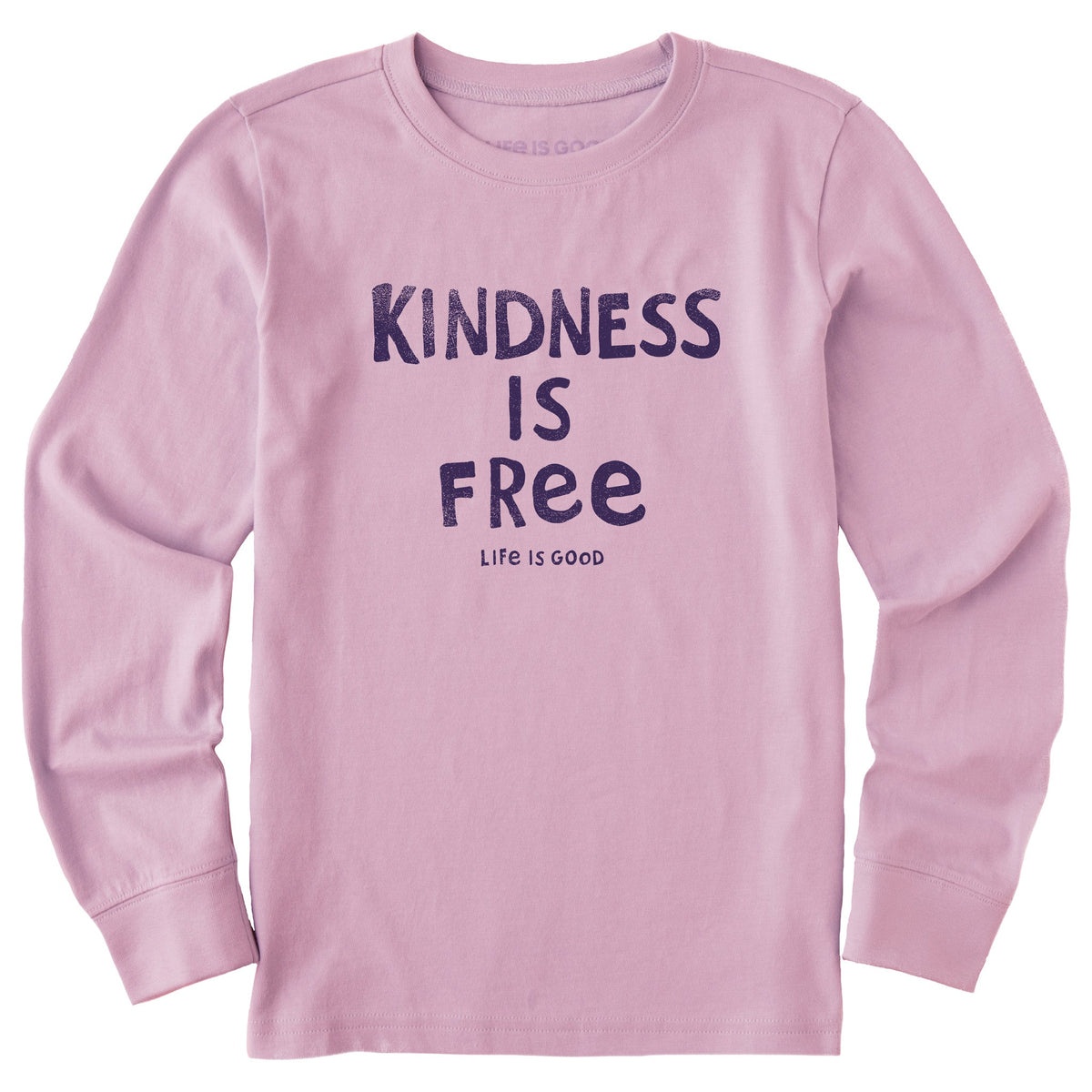 Kids Kindness is Free Long Sleeve Crusher Tee