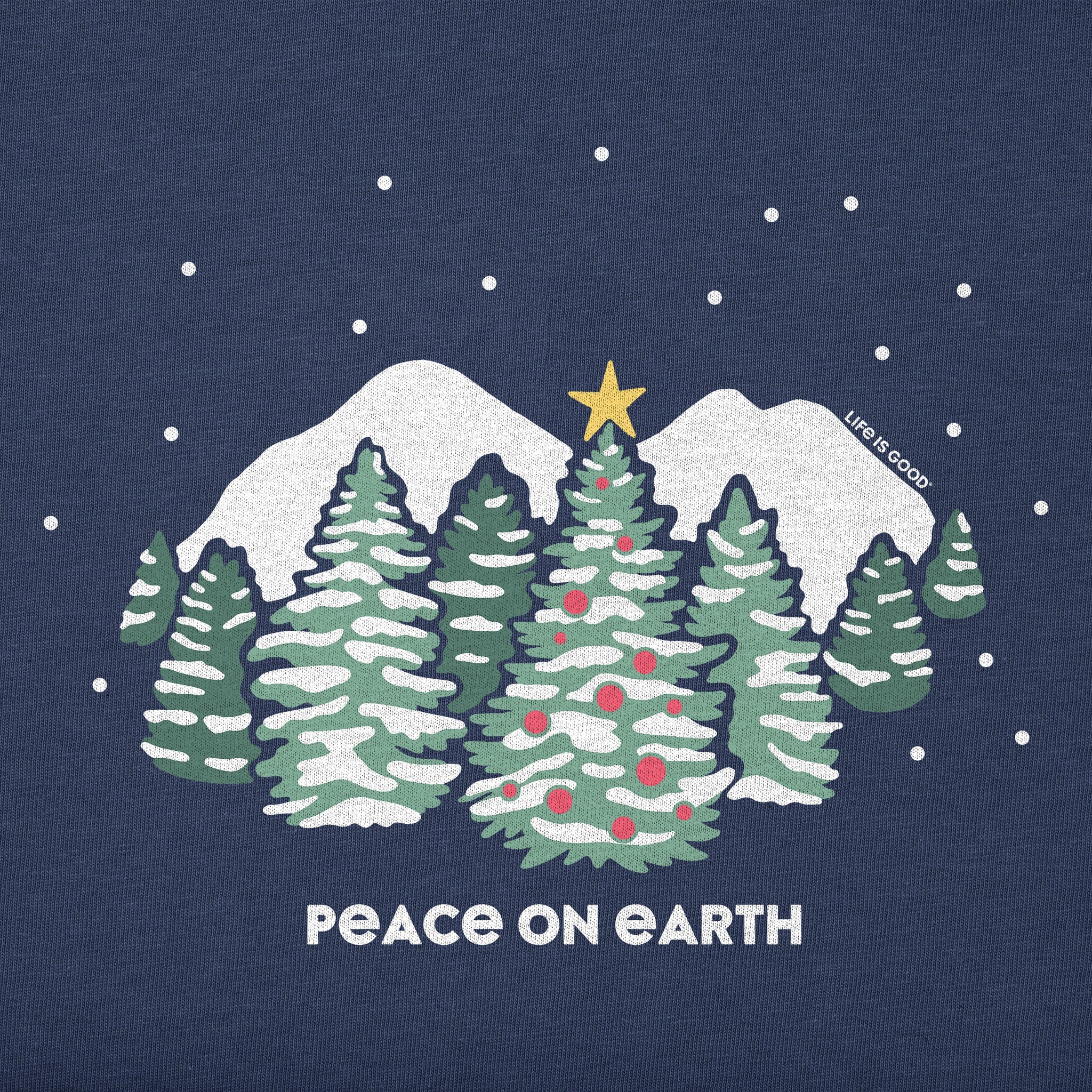 Men's Snowy Xmas Long Sleeve Crusher Tee