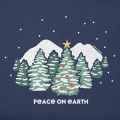 Men's Snowy Xmas Long Sleeve Crusher Tee