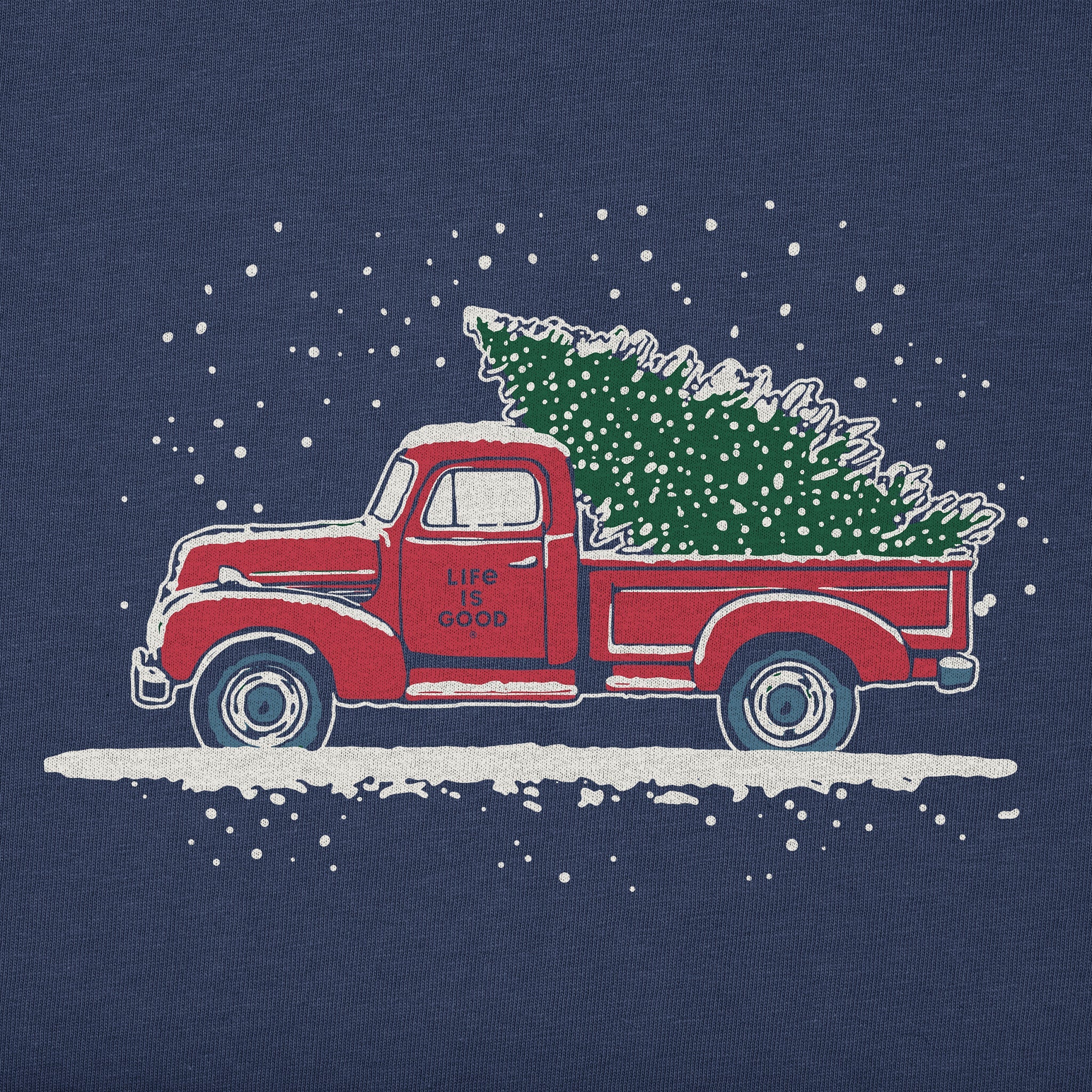 Men's Old Christmas Tree Long Sleeve Crusher Tee