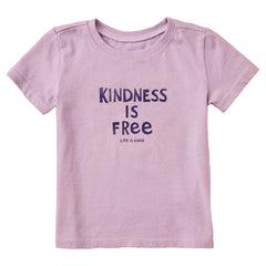 Toddler Kindness is Free Short Sleeve Crusher Tee