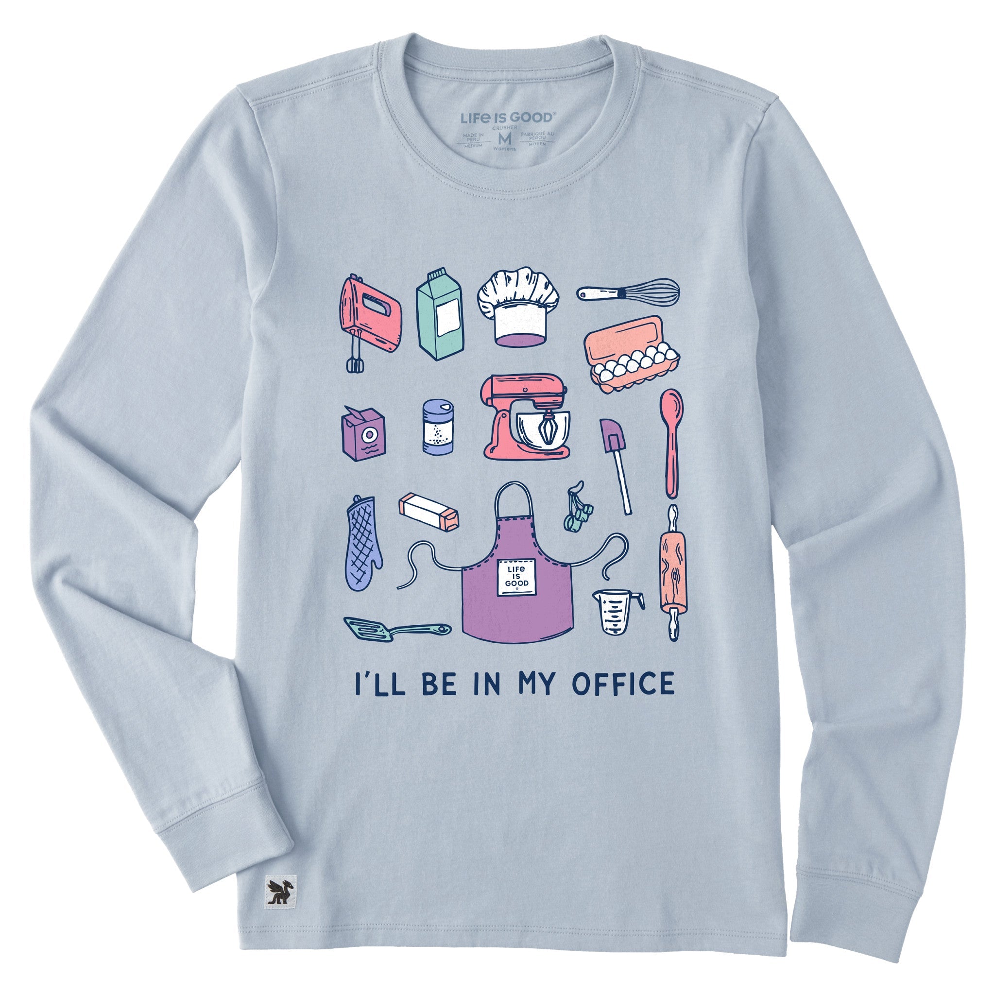Women's I'll Be in My Office Baking Long Sleeve Crusher Tee