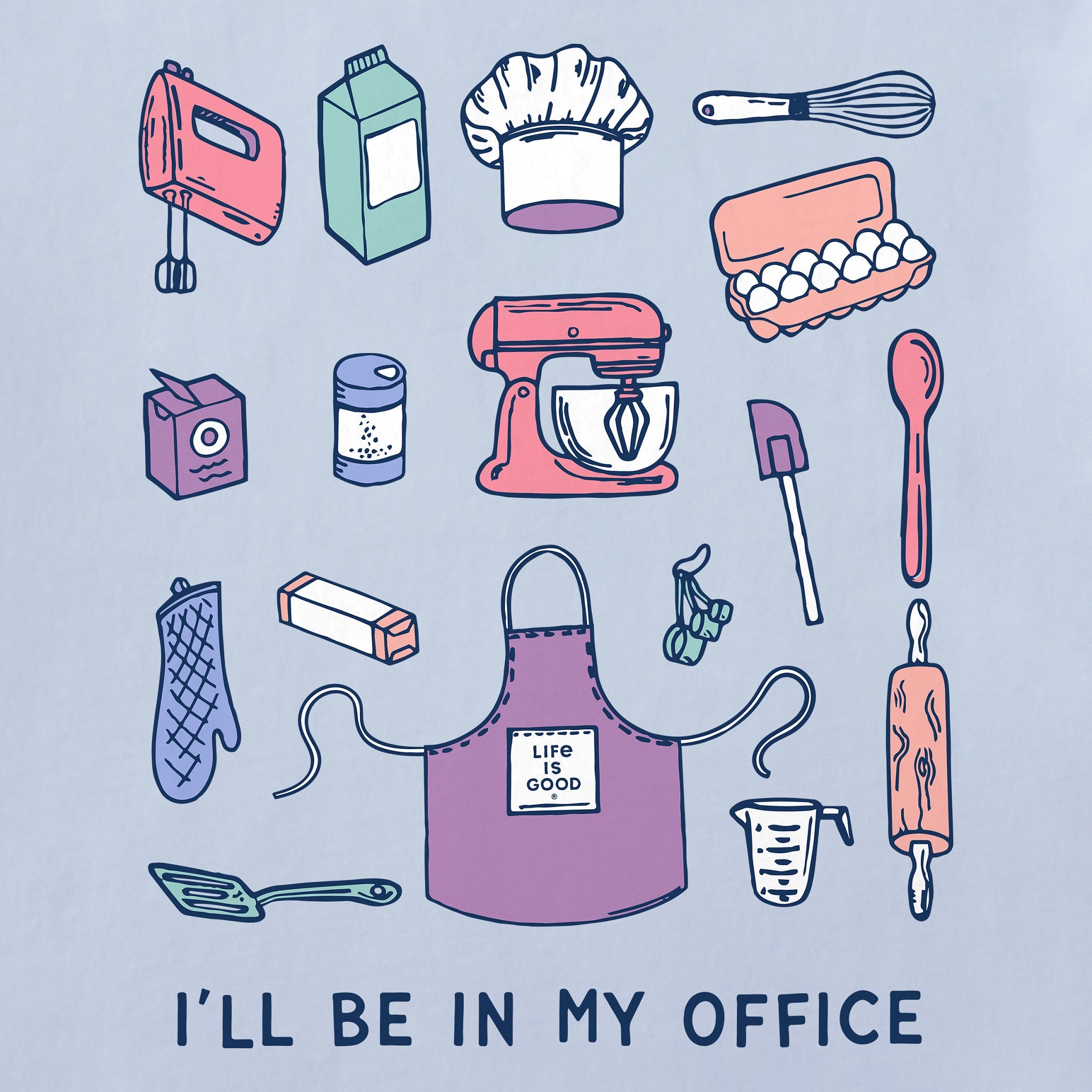 Women's I'll Be in My Office Baking Long Sleeve Crusher Tee