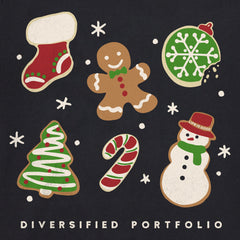 Women's Diversified Portfolio Xmas Cookies Long Sleeve Crusher Tee